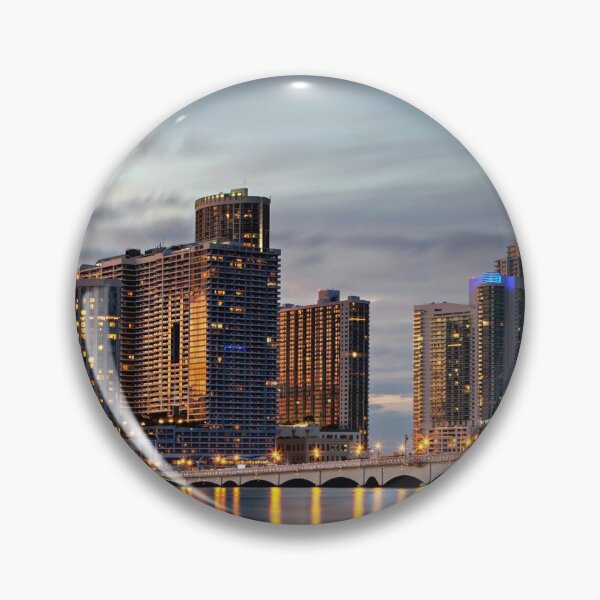 Item preview, Miami Beach Florida Sunset FL Skyline Grey designed and sold by Piper-Deals.