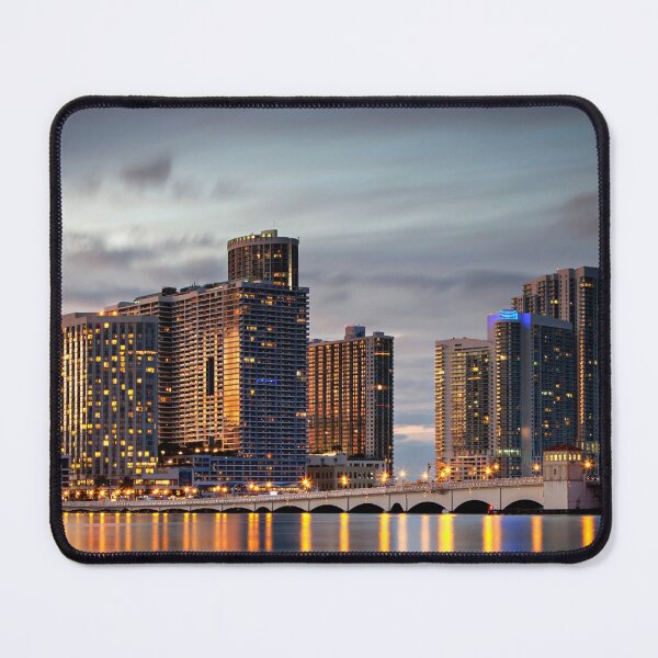 Item preview, Miami Beach Florida Sunset FL Skyline Grey designed and sold by Piper-Deals.