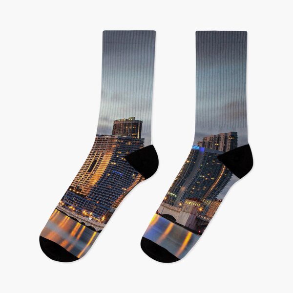 Item preview, Miami Beach Florida Sunset FL Skyline Grey designed and sold by Piper-Deals.