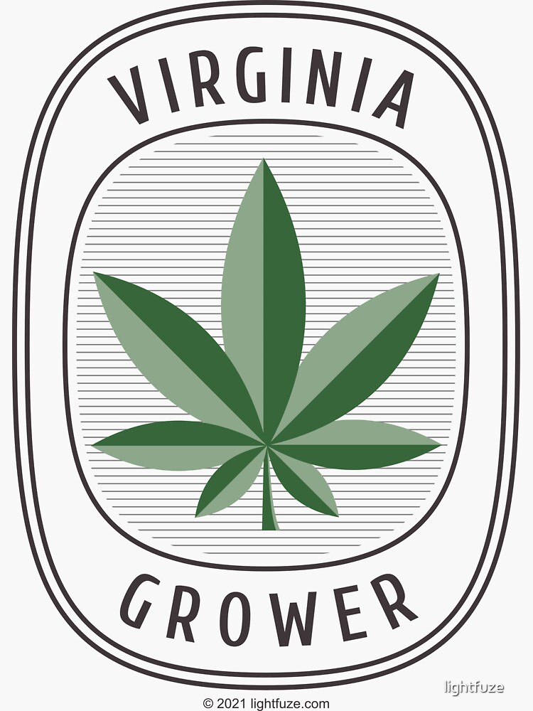 Virginia Cannabis Grower Retro Label by lightfuze