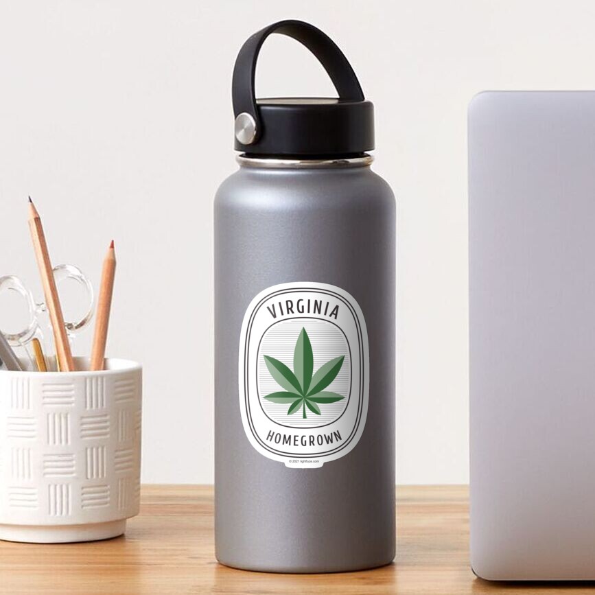 Virginia Homegrown Retro Label Sticker