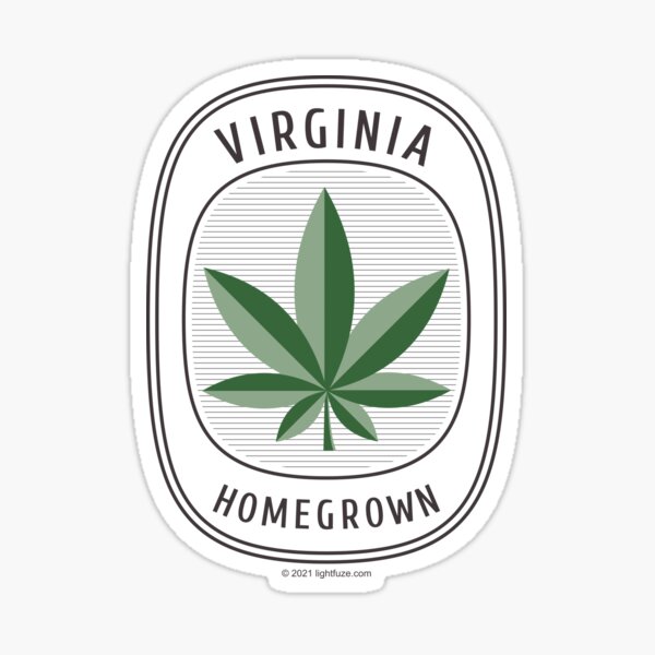 Virginia Homegrown Retro Label Sticker