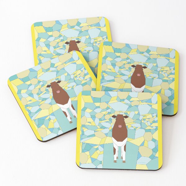 Item preview, Geometric Guernsey Cow designed and sold by Caseymakesart.