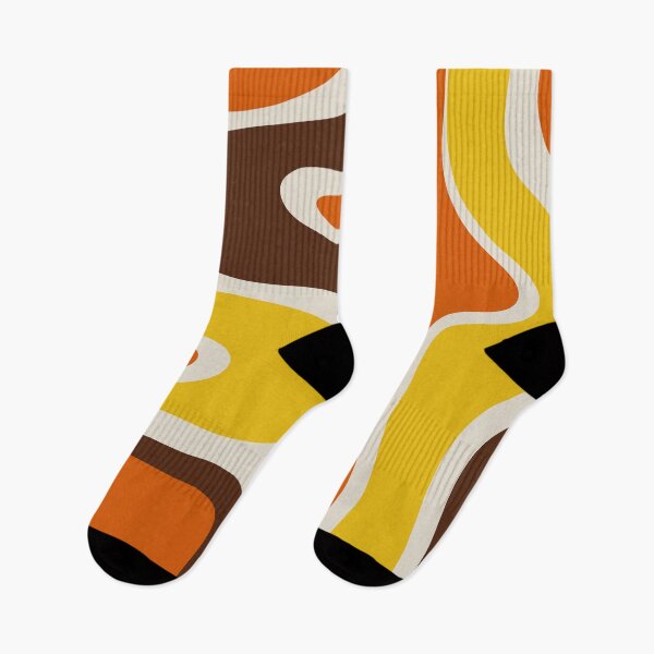 Item preview, Copacetic 70s Retro Abstract Pattern Mustard Yellow Orange Brown Beige designed and sold by kierkegaard.