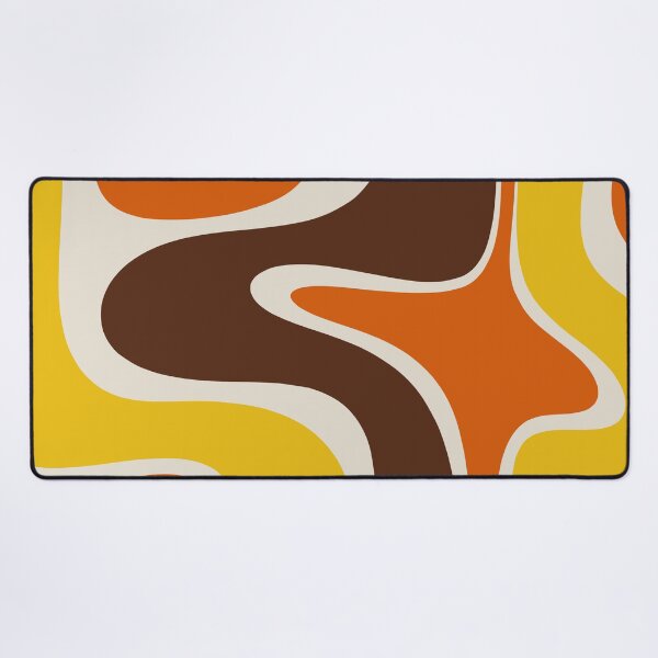 Item preview, Copacetic 70s Retro Abstract Pattern Mustard Yellow Orange Brown Beige designed and sold by kierkegaard.