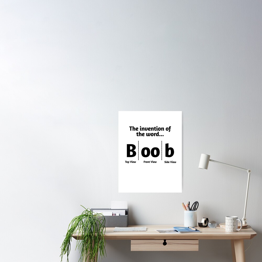 The Invention of the Word Boobs Sticker for Sale by WanderingTrader