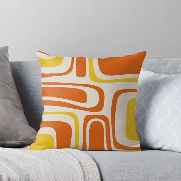 Aperçu de l'œuvre Palm Springs Minimalist Mid-Century Modern Abstract in 70s Orange Mustard Yellow Beige créée et vendue par kierkegaard.