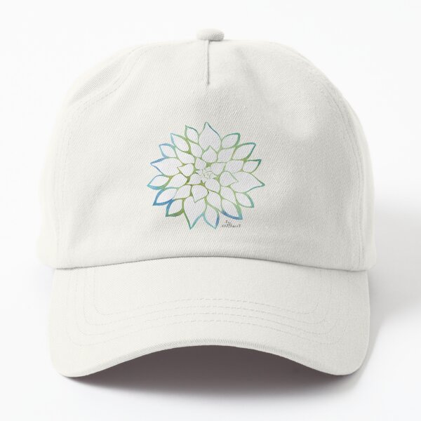 White Succulent Dad Hat