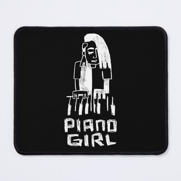 Item preview, Piano Girl White on Black for Pianist designed and sold by badlydrawnbabe.