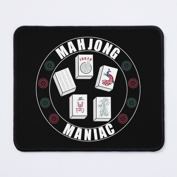 Item preview, Mahjong Maniac on Black Background designed and sold by Gsallicat.