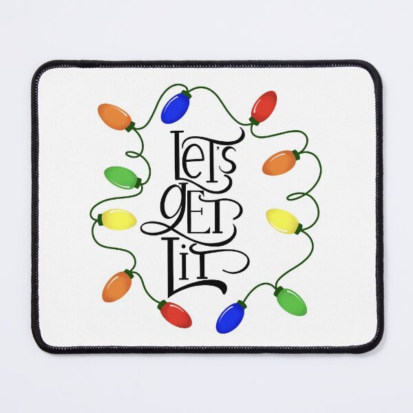 Item preview, Let’s Get Lit, Christmas Lights, Funny Holiday Drinking Design 1 designed and sold by Gsallicat.