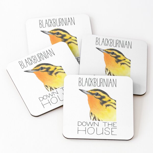 Item preview, Blackburnian Down the House (Blackburnian Warbler) designed and sold by LauraWolfArtist.