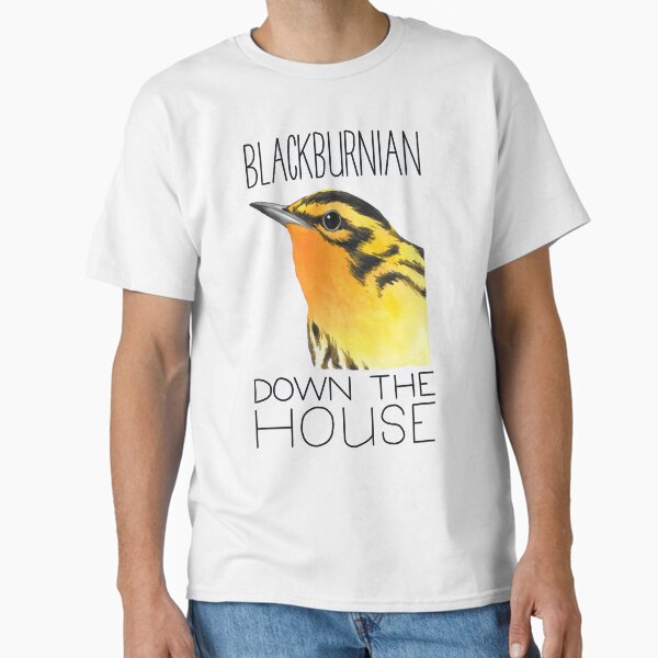 Item preview, Blackburnian Down the House (Blackburnian Warbler) designed and sold by LauraWolfArtist.