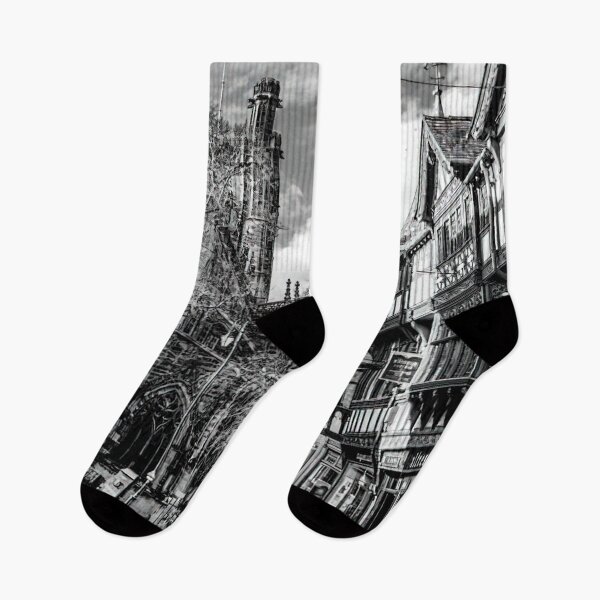Item preview, Stunning Black And White Bustling Street designed and sold by Mrspink16.