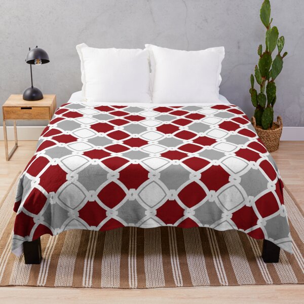 Item preview, Modern, ornamental, grey, burgundy, white pattern designed and sold by Svitac.