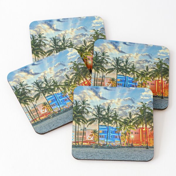 Item preview, Miami Beach Florida Sunset FL Palm Trees Neon designed and sold by Piper-Deals.