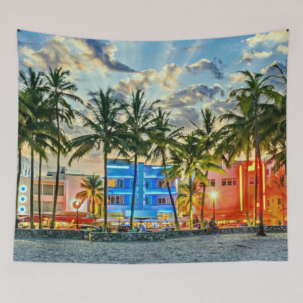 Item preview, Miami Beach Florida Sunset FL Palm Trees Neon designed and sold by Piper-Deals.
