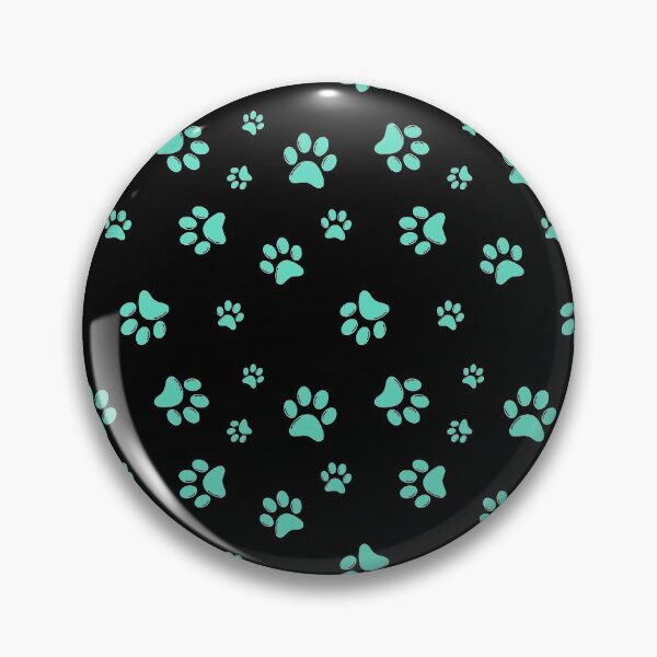 Item preview, Aqua Dog Paw Print Pattern Cute  designed and sold by PlanetPattern.