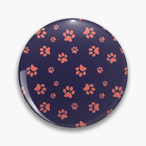 Item preview, Cute Dog Paw Print Pattern Orange Purple designed and sold by PlanetPattern.