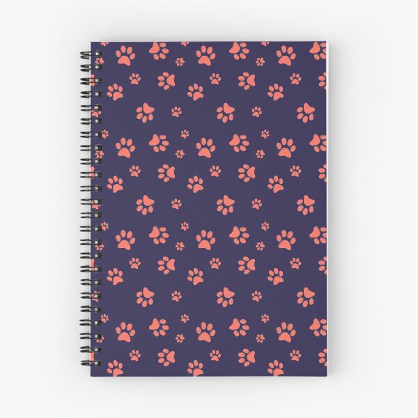 Artikelvorschau, Niedliches Hundetatzen-Druckmuster Orange Lila entworfen und verkauft von PlanetPattern.