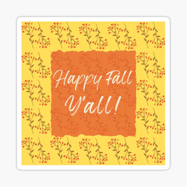 Item preview, Happy Fall Y'all! Autumn Pattern designed and sold by Auntieck.