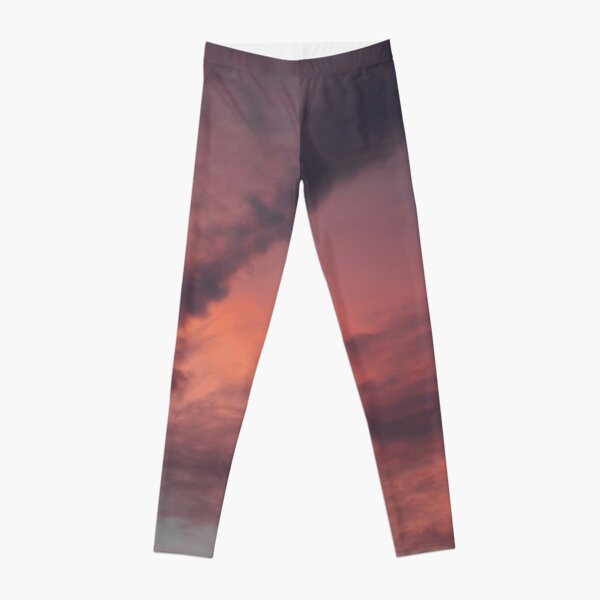 Dark Purple Clouds Watercolor Sunset Leggings