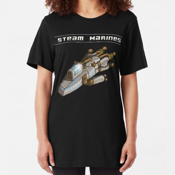 Steam Marines - Transparent Logo Slim Fit T-Shirt