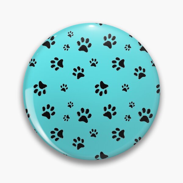 Item preview, Aqua Dog Paw Print Pattern Cute  designed and sold by PlanetPattern.