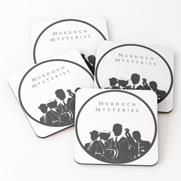 Item preview, Murdoch Mysteries Dark Grey on White background designed and sold by NoddingSheep.
