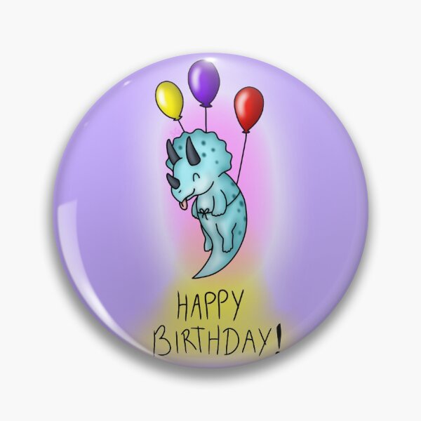 Item preview, Happy Birthday Triceratops  designed and sold by saradrawspaleo.