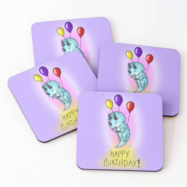 Item preview, Happy Birthday Triceratops  designed and sold by saradrawspaleo.