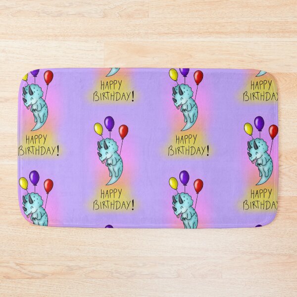 Item preview, Happy Birthday Triceratops designed and sold by saradrawspaleo.