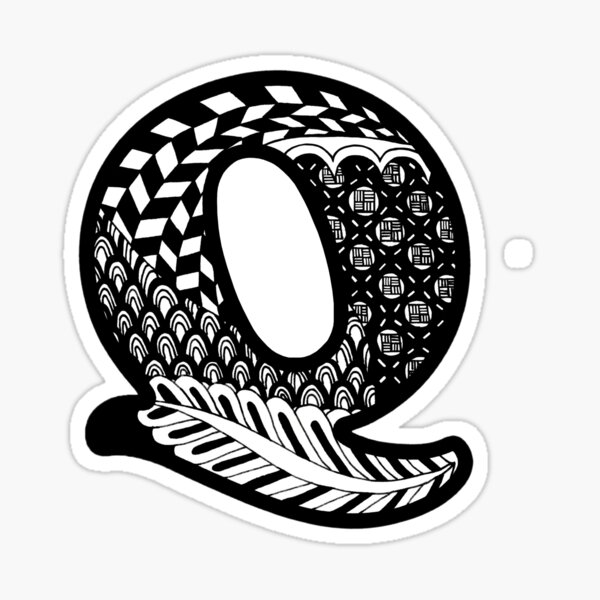 Item preview, Letter Q (Big & Centered) designed and sold by DreamWearin.