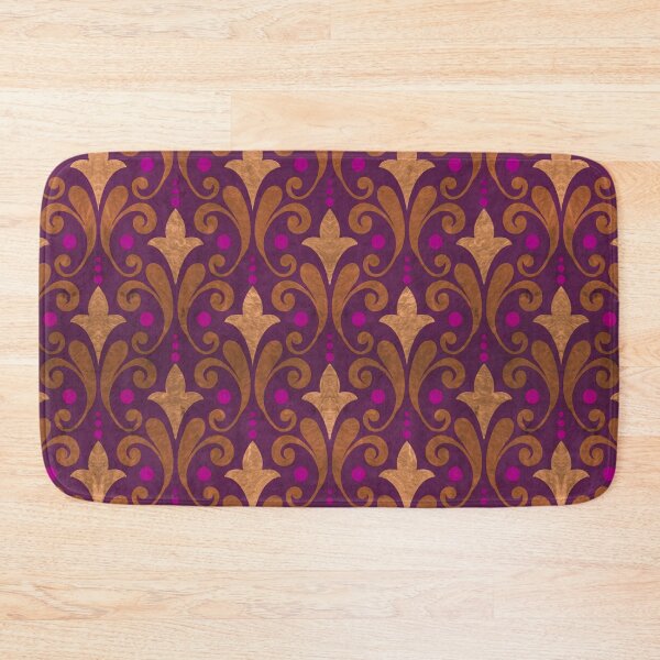 Item preview, Vintage Rich Deep Purple and Ochre Pattern, rustic and worn by time designed and sold by Orianah.