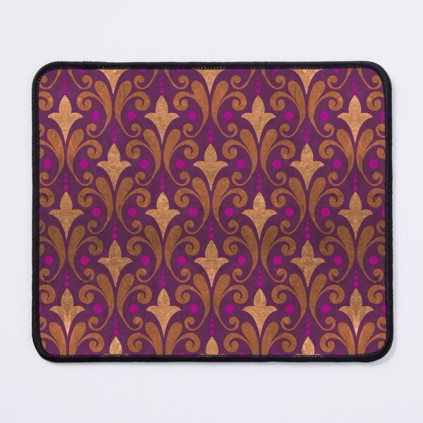 Item preview, Vintage Rich Deep Purple and Ochre Pattern, rustic and worn by time designed and sold by Orianah.