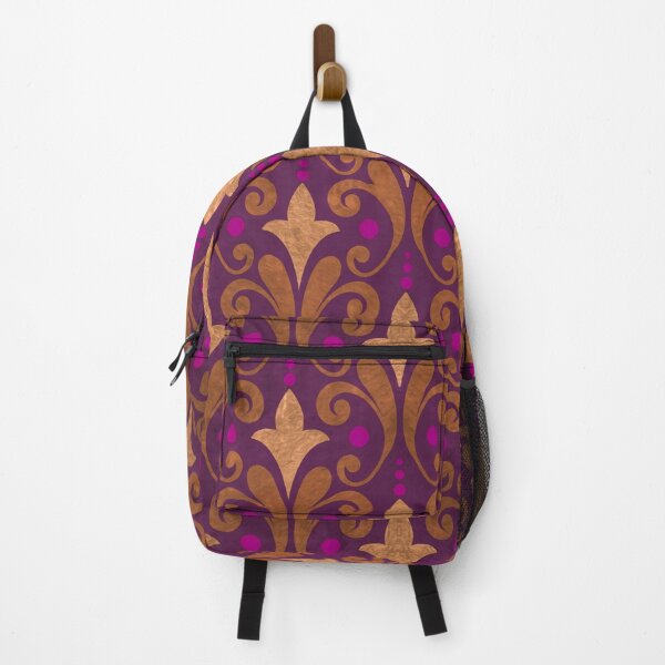 Item preview, Vintage Rich Deep Purple and Ochre Pattern, rustic and worn by time designed and sold by Orianah.