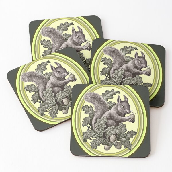 Item preview, vintage squirrel and acorn  designed and sold by sandpiperstudio.