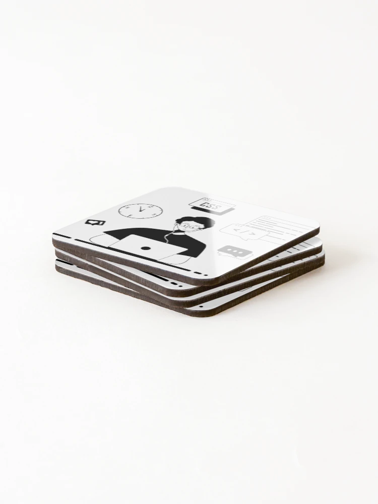 Thumbnail 4 of 5, Coasters (Set of 4), Programmer coding work designed and sold by ferifystudio.