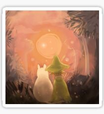 Moomin & Snufkin Sunset Sticker