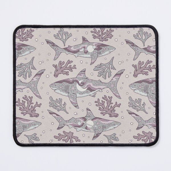 Item preview, Midnight Swim | Ocean Shark Art | Purple Haze Palette designed and sold by OMEGAFAUNA.