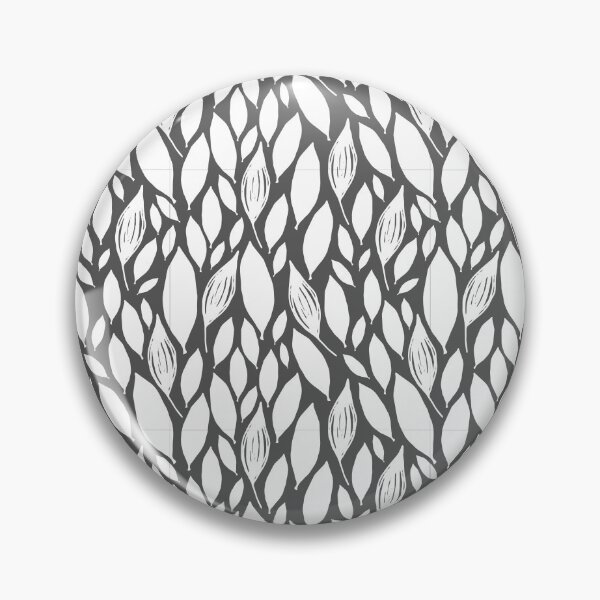 Item preview, White Leaves Pattern on Dark Grey designed and sold by JazzPWall.