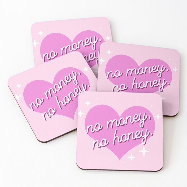 Item preview, No Money No Honey E-girl Pink Heart Kawaii designed and sold by SW-Boutique.