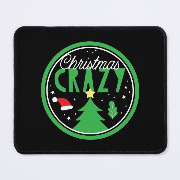 Item preview, Christmas CRAZY in a circle with xmas tree designed and sold by jazzydevil.