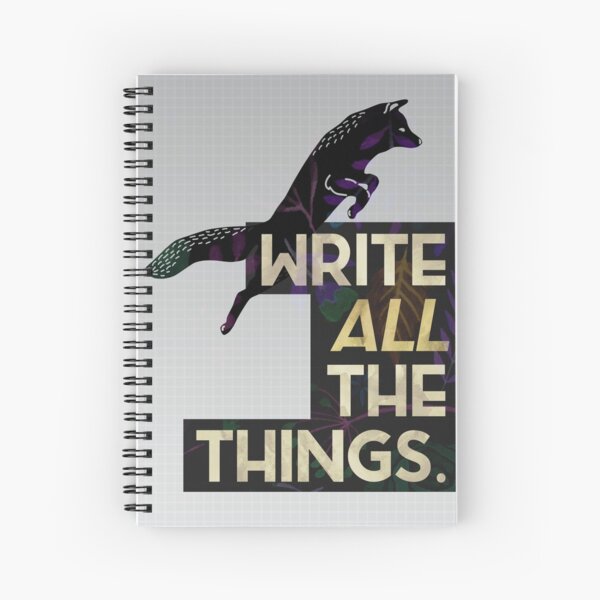 Write ALL The Things—Grid Fox Version Spiral Notebook