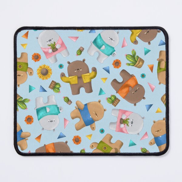 Item preview, Bears Cactuses Sunflowers - Pastel Blue designed and sold by by-lauren.
