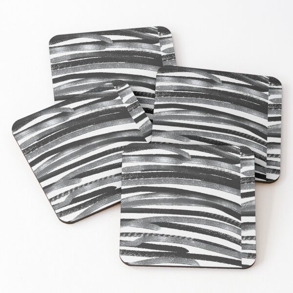 Item preview, Oil Paint Abstract Art Painting Silver Metallic Black Pattern designed and sold by hopecope.