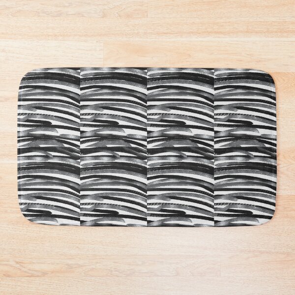 Item preview, Oil Paint Abstract Art Painting Silver Metallic Black Pattern designed and sold by hopecope.