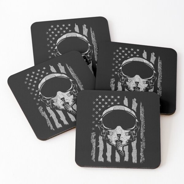 Item preview, Jet Fighter Pilot Helmet American Flag designed and sold by Uppercase Tees.