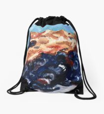 Blueberry Pie Oil Painting Drawstring Bag