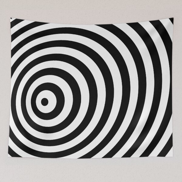 Item preview, Modern Black & White Geometric Optical Illusion designed and sold by badbugs.